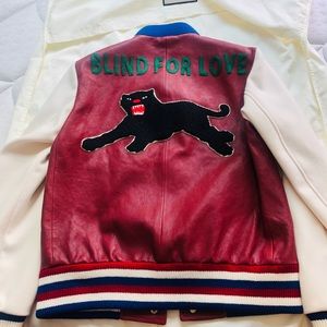 Gucci Bomber Leather Jacket.